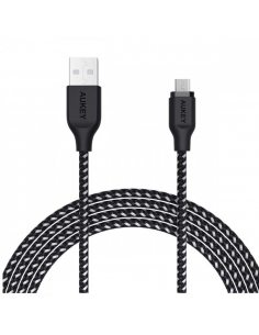 CB-AM1 nylonowy kabel Quick Charge micro USB-USB | 1.2m | 480 Mbps