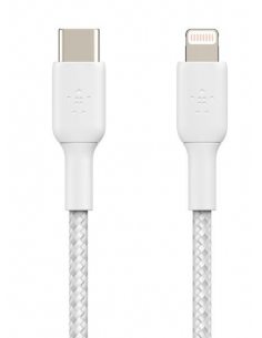 Kabel Braided USB-C Lightning 2m biały