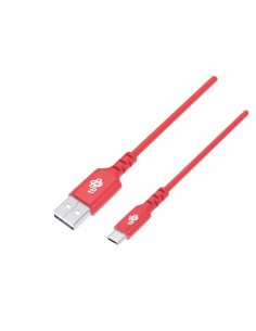 Kabel USB-USB C 1m silikonowy czerwony Quick Charge