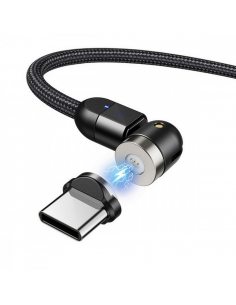 Magnetyczny kabel USB C 3w1 1m kątowy MCE474