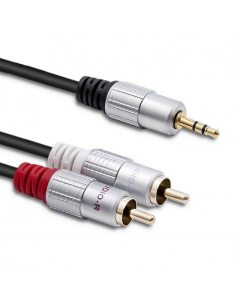 Kabel 2xRCA / Mini Jack 3.5mm | 2m | czarny