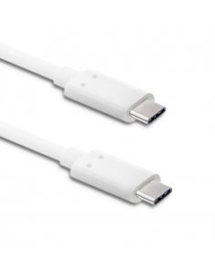 Kabel USB 3.1 typ C męski | USB 3.1 typ C męski | 1m | Biały