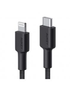 CB-CL03 Black nylonowy kabel Lightning-USB C | USB Power Delivery USB-PD | 2m | certyfikat MFi Apple