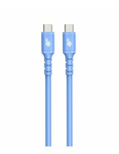 Kabel USB C - USB C 1m silikonowy niebieski