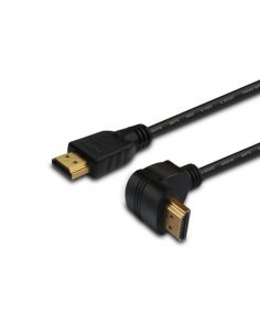 Kabel HDMI kątowy złoty v1.4 3D, 4Kx2K, 1.5m, CL-04