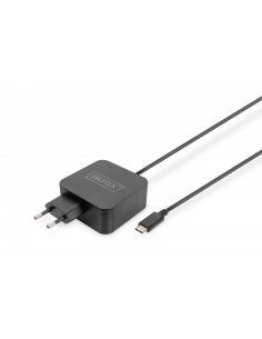 Ładowarka sieciowa zasilacz 1x USB-C PD 3.0 max. 65W zintegrowany kabel 1,2m Czarna