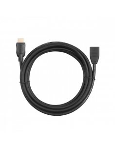 Kabel HDMI v2.0 F-M pozłacany 3m przedłużacz