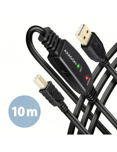 ADR-210B USB 2.0 A-M - B-M Aktywny kabel połączeniowy/wzmacniacz 10m