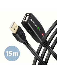 ADR-215 USB 2.0 A-M - A-F aktywny kabel przedłużacz/wzmacniacz 15m