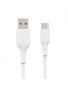 Kabel PVC USB-C do USB-A 15 cm biały