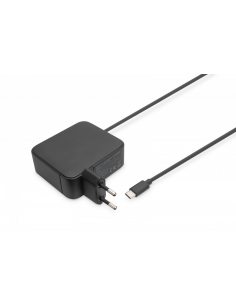 Ładowarka sieciowa zasilacz 1x USB-C PD 3.0 max. 100W GaN zintegrowany kabel 1,2m Czarna