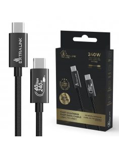 Kabel USB Type-C do USB Typ-C Smart Life Braided 240W 2m czarny