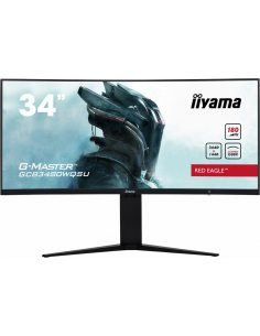 Monitor 34 cale GCB3480WQSU-B1 VA,UWQHD,180HZ,0.4ms,1500R(Curved), 2xHDMI,2xDP,2xUSB 3.2,2x3W,HDR400,HAS(110mm),VESA(100x100mm)