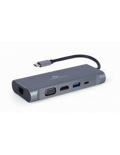 Adapter USB-C Hub USB-C PD GbE VGA HDMI 3xUSB 3.1 card audio