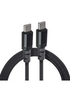 Kabel 2x USB-C 100W 1m wspierajacy PD przesyl danych do 10Gbps MCE491 Czarny