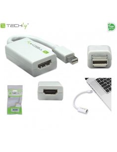 Adapter Techly MDP-HDMIF Mini DisplayPort męski na HDMI żeński, biały 0,15m IADAP