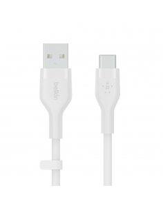 Kabel BoostCharge USB-A do USB-C silikonowy 1m, biały