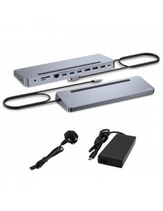 Stacja dokująca USB-C Metal Ergonomic 4K 3x Display Docking Station PD 100W