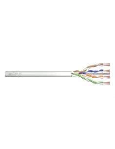 Kabel teleinformatyczny patchcordowy DIGITUS kat.6, U/UTP, linka, AWG 26/7, LSOH, 305m, szary, karton