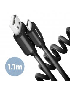 BUCM-AM20TB Kabel Twister USB-C - USB-A, 1.1m, USB2.0 3A, ALU