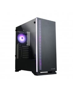 Obudowa S5 Black ATX Mid Tower PC Case RGB fan TG