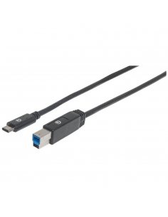 Kabel Manhattan USB-C 3.1 / USB-B 3.0 M/M 2m czarny