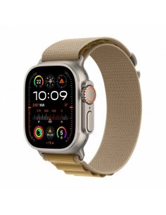 Watch Ultra 2 GPS + Cellular, koperta 49 mm z tytanu w kolorze naturalnym z opaską Alpine M w kolorze beżowym