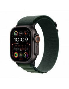 Watch Ultra 2 GPS + Cellular, koperta 49 mm z tytanu w kolorze czarnym z opaską Alpine M w kolorze ciemnozielonym