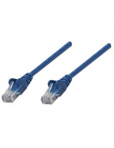 PatchCord 100% miedź Intellinet Cat.5e UTP, 0,5m, niebieski