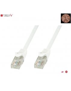 Patchcord 100% miedź TechlyPro Cat.6 U/UTP, 15m, biały