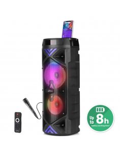 Głośnik FUNBOX KEG PRO MT3182 Karaoke/Bluetooth 5.0+EDR/FM/MP3?MicroSD/USB/Equalizer/AUX/Jack 6.3/Pilot/LED/RMS 50W/PMPO 1400W