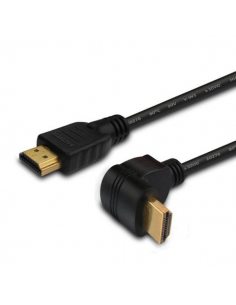 Kabel HDMI Savio CL-108 1,5m, OFC, 4K, czarny, złote końcówki, v2.0, kątowy