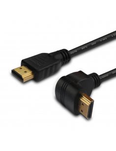 Kabel HDMI Savio CL-109 3m, OFC, 4K 3D, czarny, złote końcówki, v2.0, kątowy