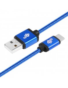 Kabel USB-USB C 1.5m niebieski sznurek