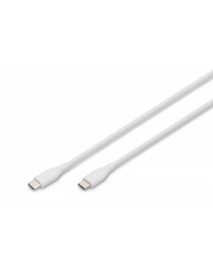 Kabel zasilający silikonowy USB-C - USB-C, USB 2.0 60W, 0,5m Biały