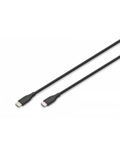 Kabel zasilający silikonowy USB-C - USB-C, USB 2.0 60W, 1m Czarny