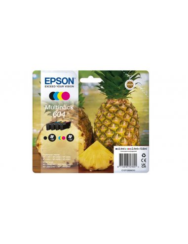 Epson 604 nabój z tuszem 4 szt. Oryginalny Standardowa wydajność Czarny, Cyjan, Purpurowy, Żółty