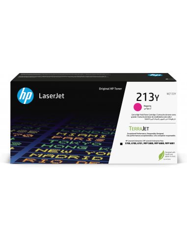 HP Oryginalnym wkładem z purpurowym tonerem o ekstrawysokiej wydajności 213Y LaserJet