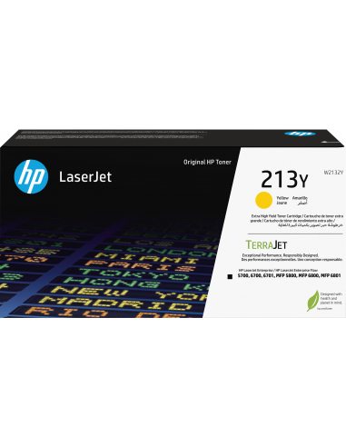 HP Oryginalnym wkładem z żółtym tonerem o ekstrawysokiej wydajności 213Y LaserJet