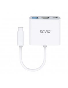 Hub USB SAVIO AK-48 USB Typ C – HDMI, USB 3.0, PD