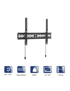 Uchwyt do telewizora Akyga AK-MB-07 wieszak 60kg VESA 600x400mm 37-70"