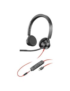 Słuchawki z mikrofonem Poly Blackwire 3325 Stereo USB-C Headset + 3,5mm jack + adapter USB-C/A