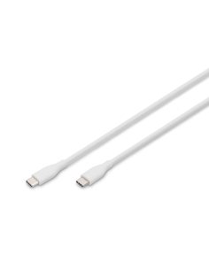 Kabel zasilający DIGITUS silikonowy USB-C - USB-C, USB 2.0 60W, 0,5m biały