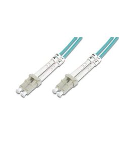 Kabel krosowy (patchcord) DIGITUS światłowodowy LC/LC, dplx, MM 50/125, OM3, LSOH, 1m, turkusowy