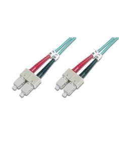 Kabel krosowy (patchcord) DIGITUS światłowodowy SC/SC, dplx, MM 50/125, OM3, LSOH, 3m, turkusowy