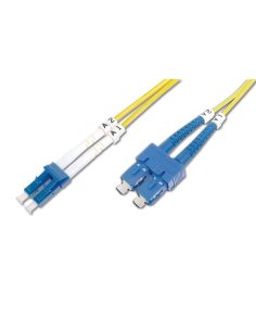 Kabel krosowy (patchcord) DIGITUS światłowodowy LC/SC, dplx, SM 9/125, OS2, LSOH, 2m, żółty