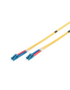 Kabel krosowy (patchcord) DIGITUS światłowodowy LC/LC, dplx, SM 9/125, OS2, LSOH, 3m, żółty