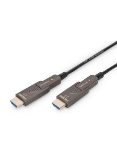 Kabel DIGITUS połączeniowy hybrydowy AOC HDMI 2.0 Premium High Speed Ethernet 4K60Hz UHD HDMI D/A HDMI D/A M/M czarny 10m