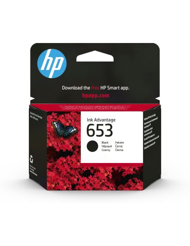 HP Oryginalny czarny wkład atramentowy 653 Advantage