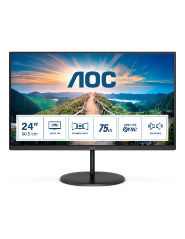 AOC V4 Q24V4EA LED display 60,5 cm (23.8") 2560 x 1440 px 2K Ultra HD Czarny